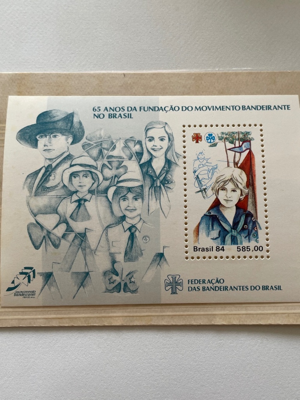 Girl Guide Girl Scouts Brasil 1984 Postage Stamp Thinking Day